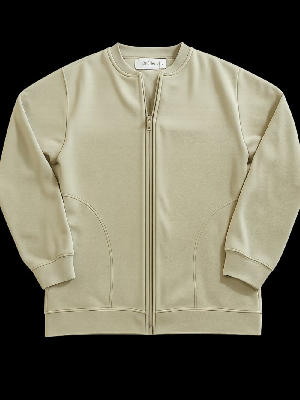 Jaclyn Smith Sport Olive Fleece Zip‑Up – S